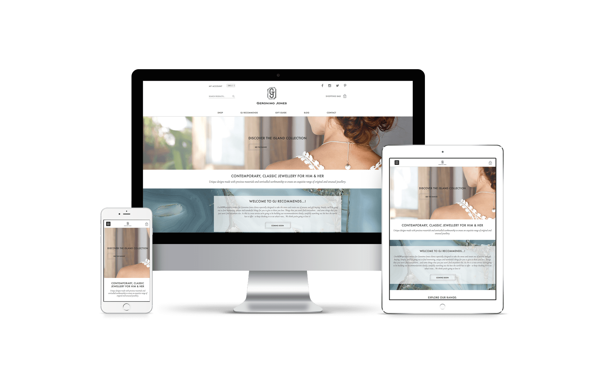 Website Design for Geronimo Jones