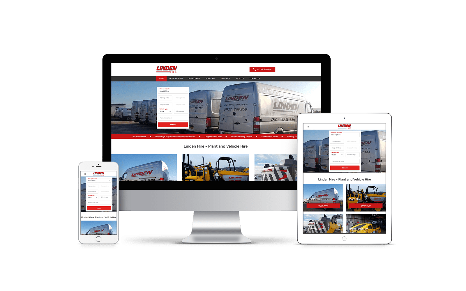 Website Design for Linden Hire