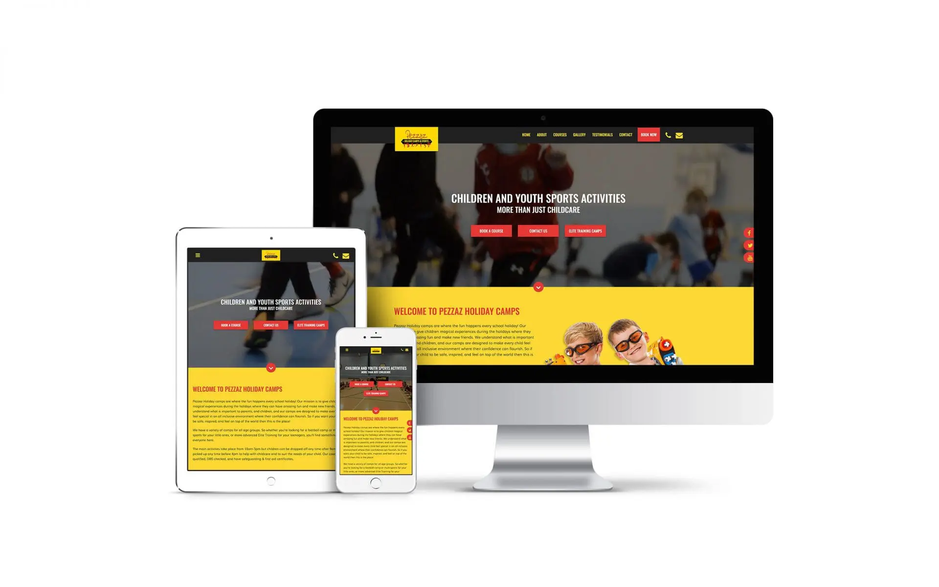 Website Design for Pezzaz Holiday Camps