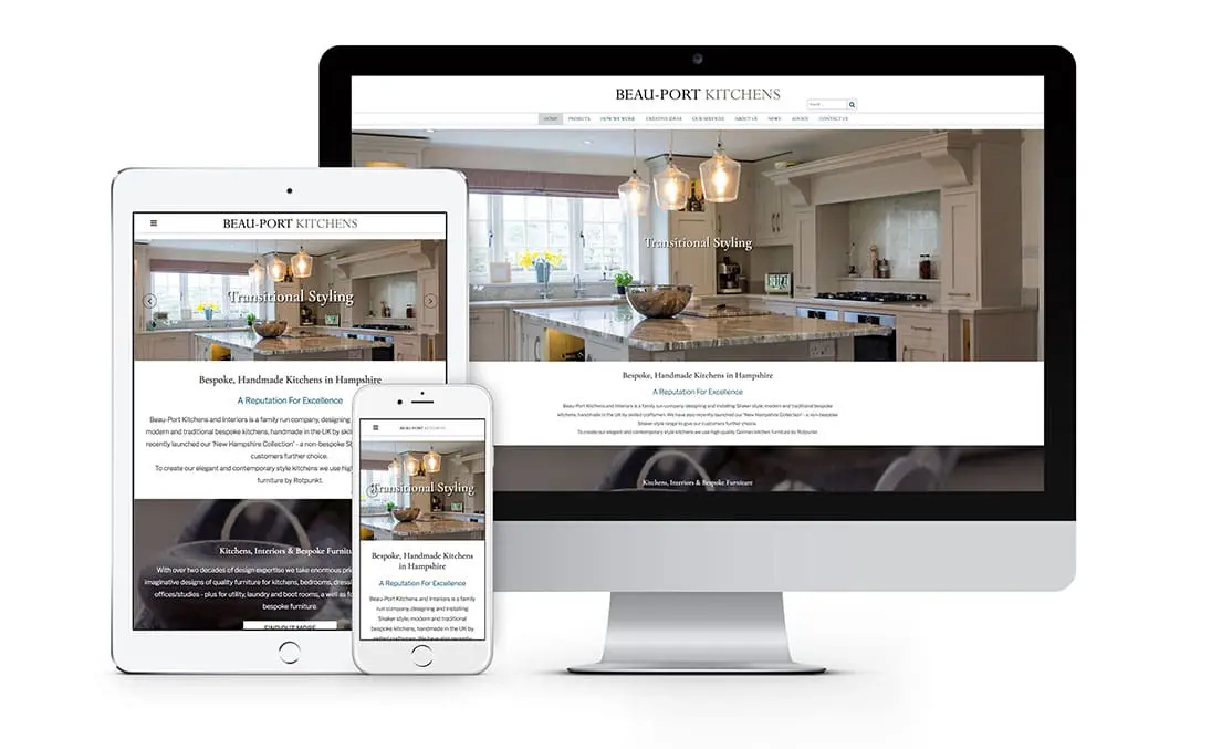 Website Design for Beau-Port Kitchens in Hampshire