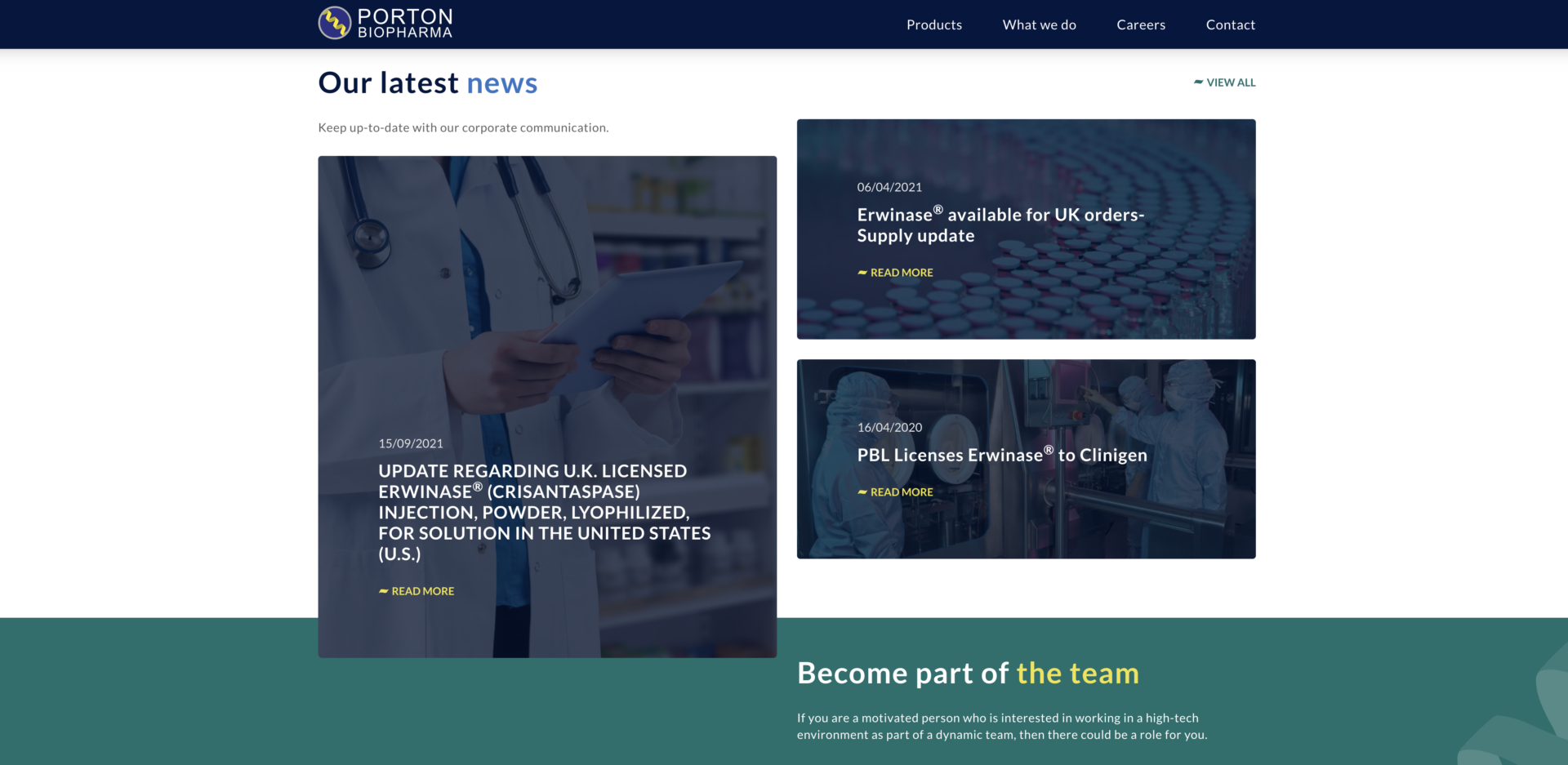 Porton Biopharma website case study