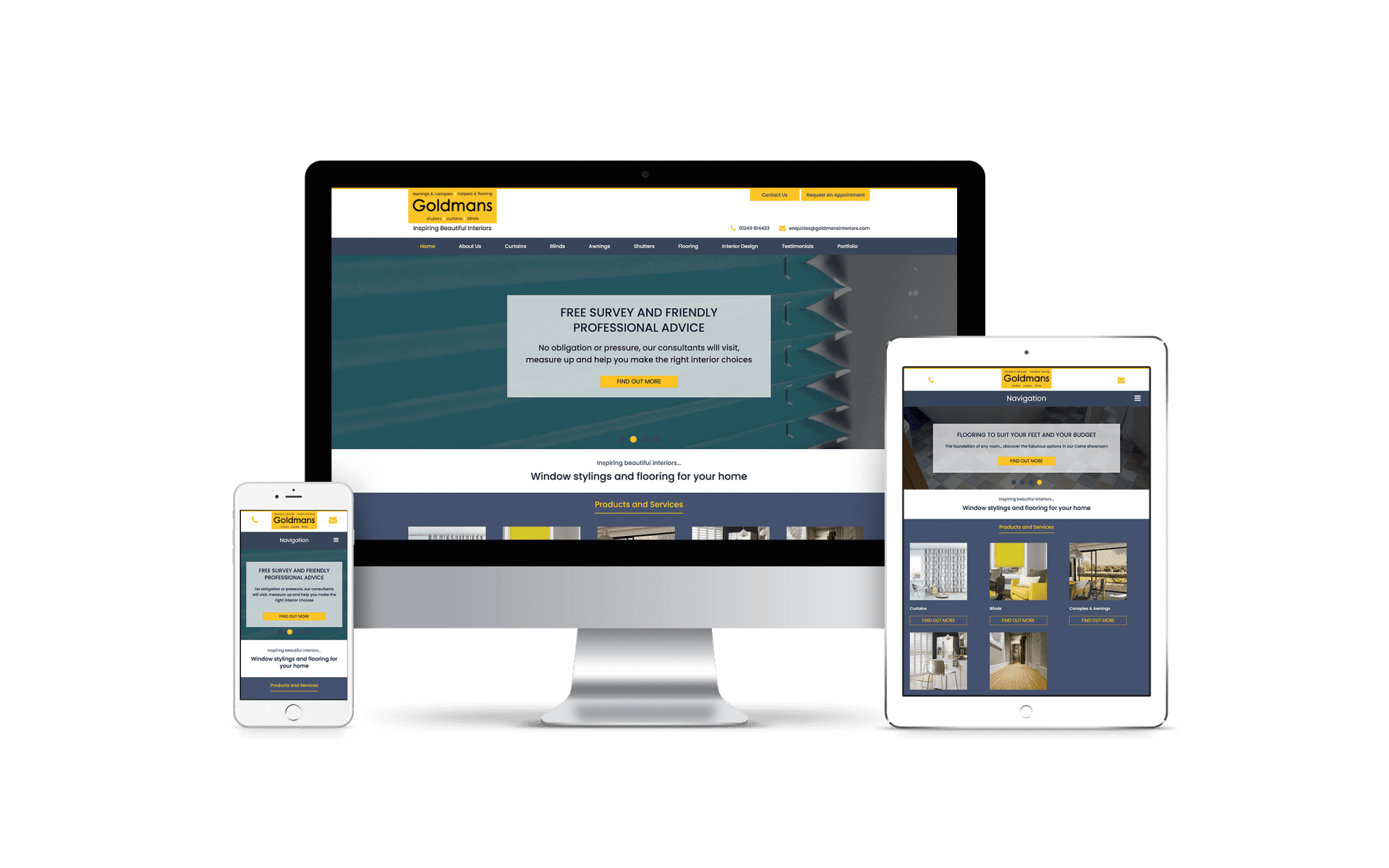 Website Design for Goldmans Interiors