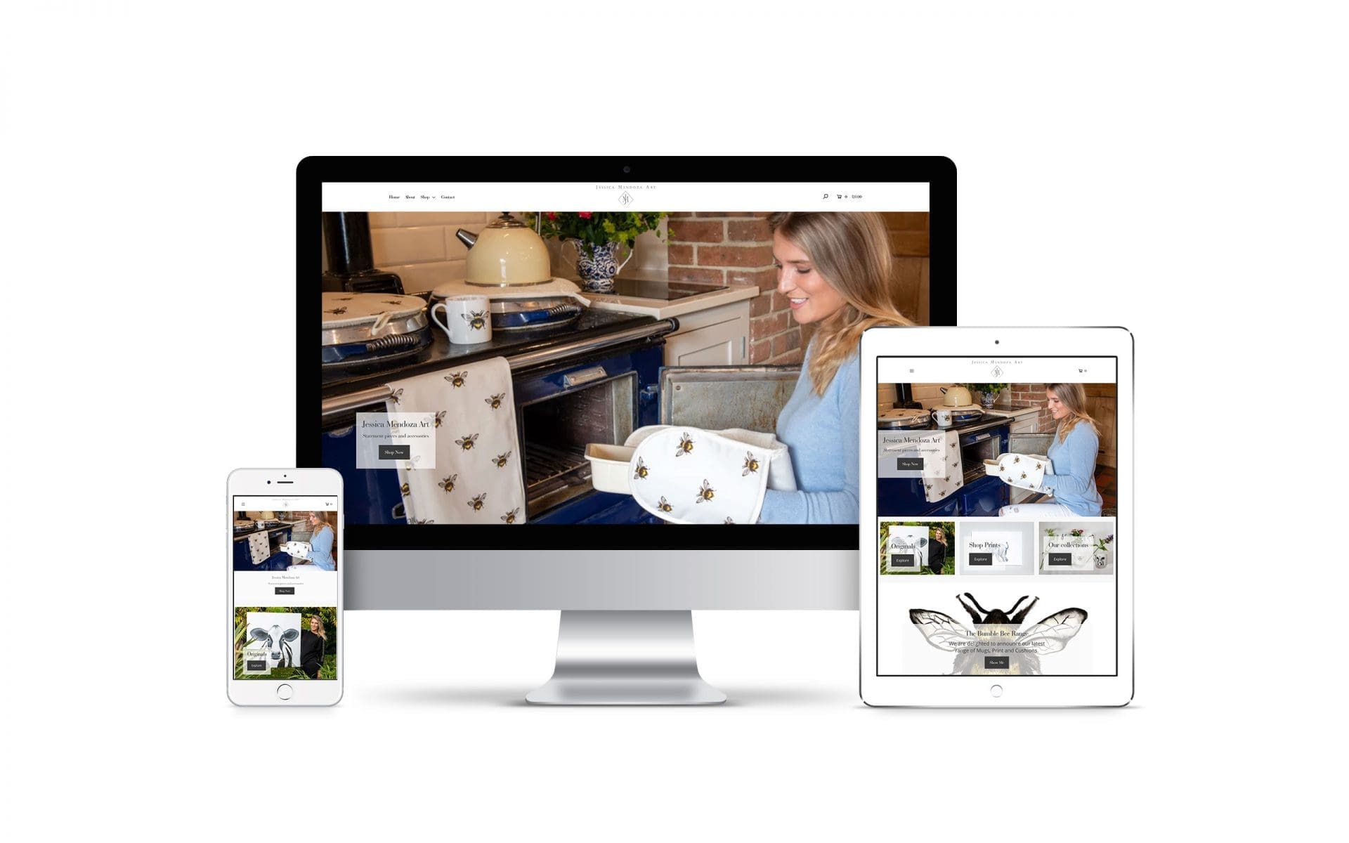 eCommerce website design for Jess Mendoza