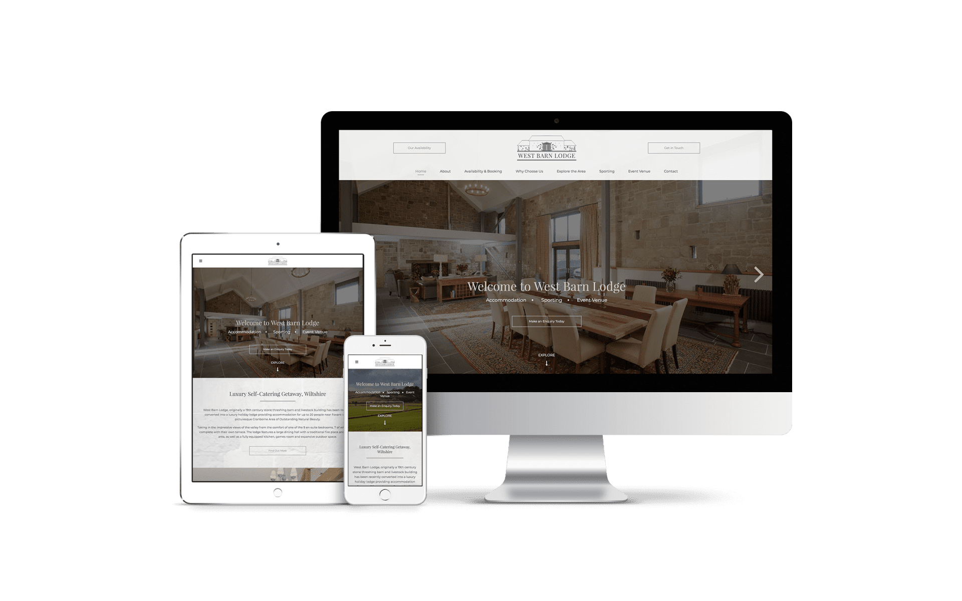 Website Design for West Barn Lodge