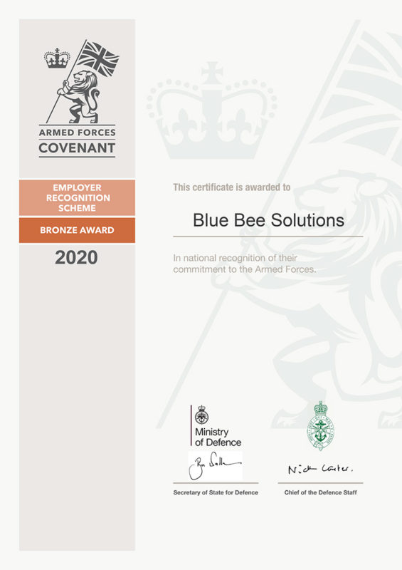 Blue Bee Solutions - Bronze Certificate