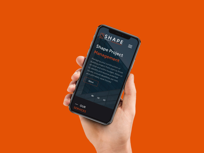 Website design for Shape Project Management