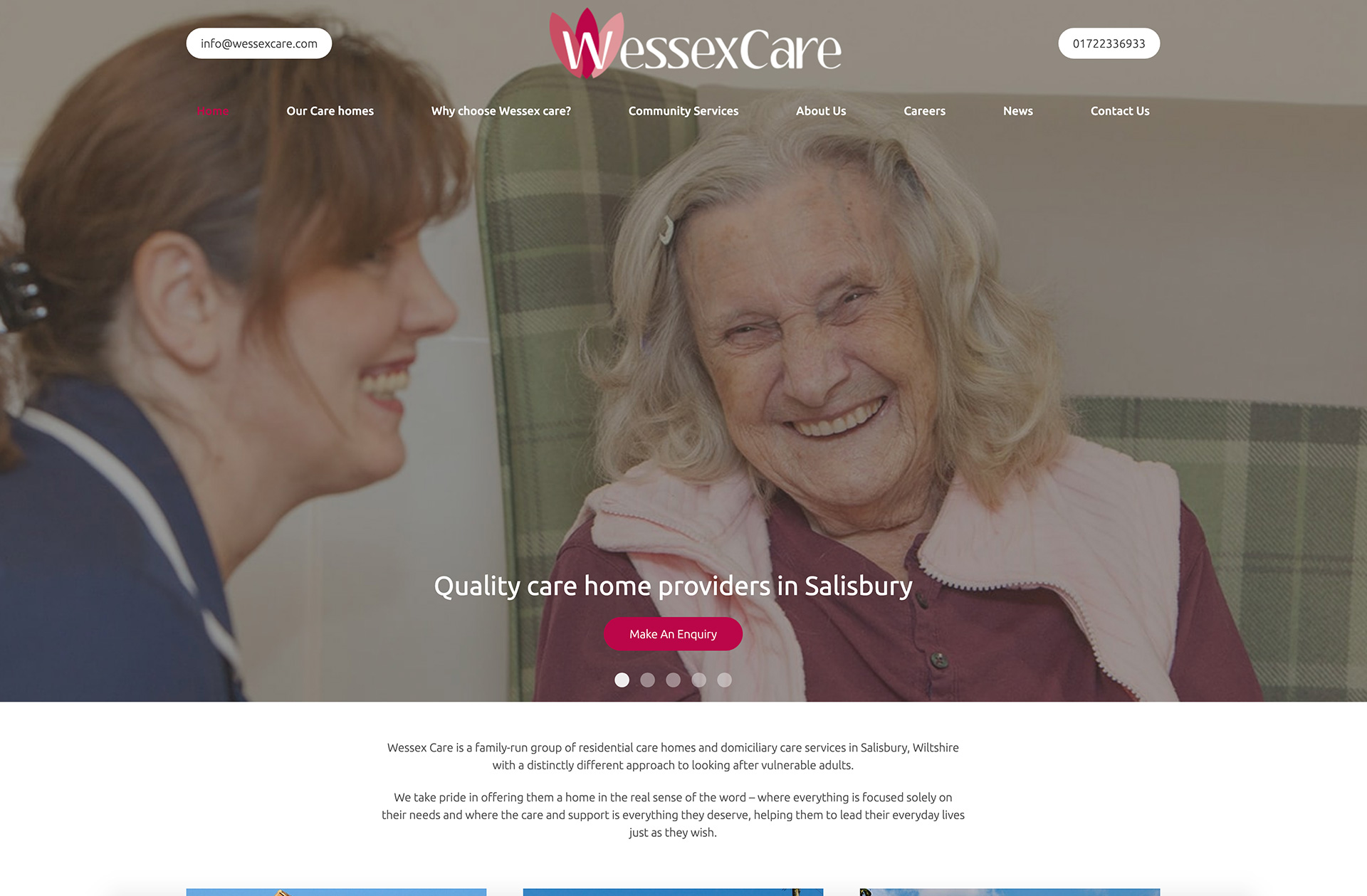 Wessex Care website