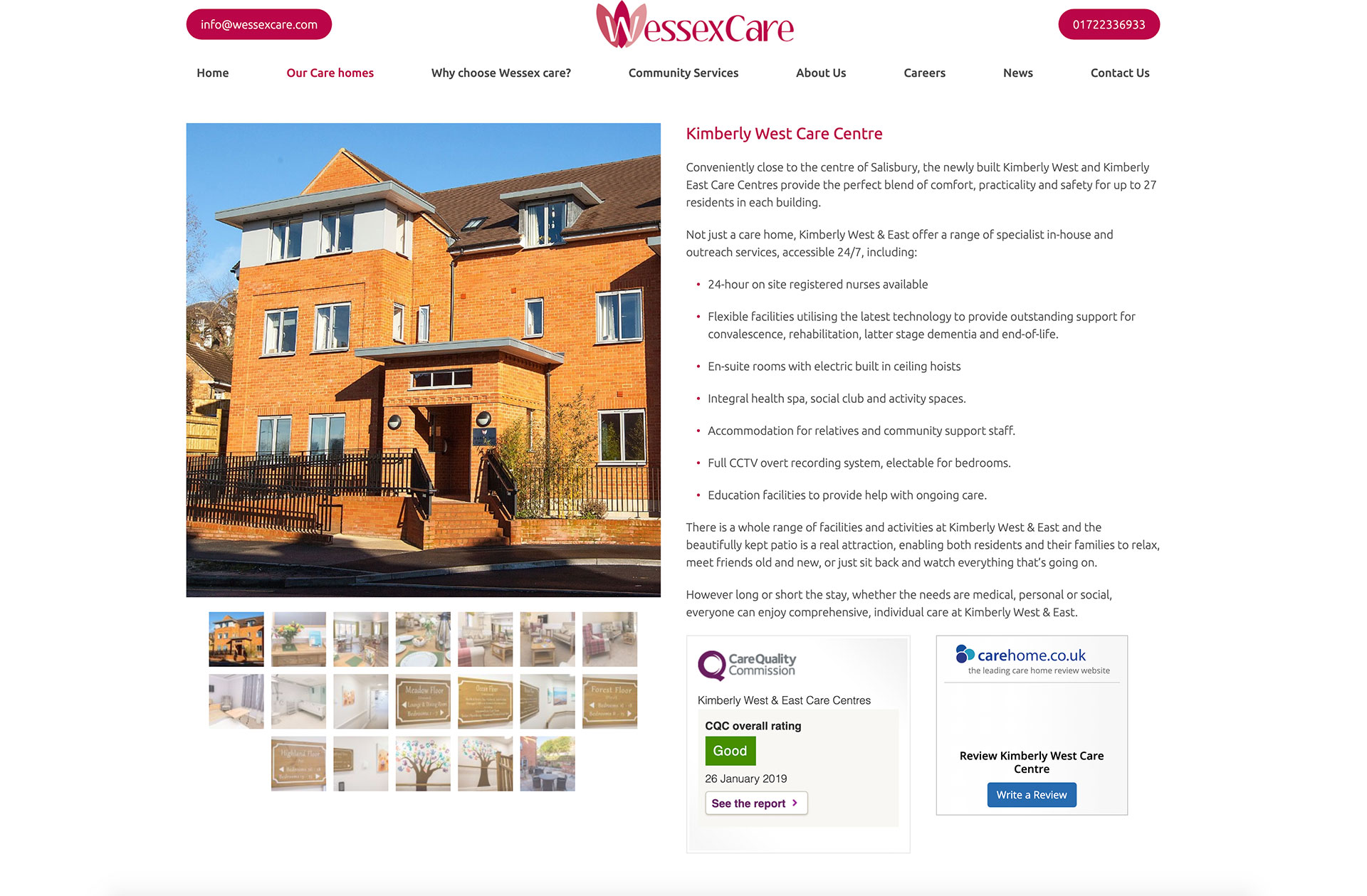 Wessex Care website