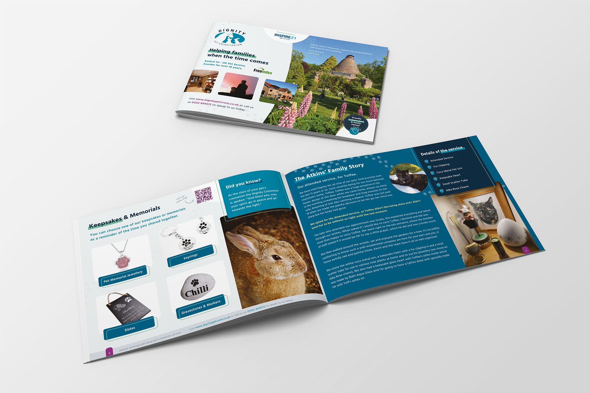 A5 brochure design dignity pets