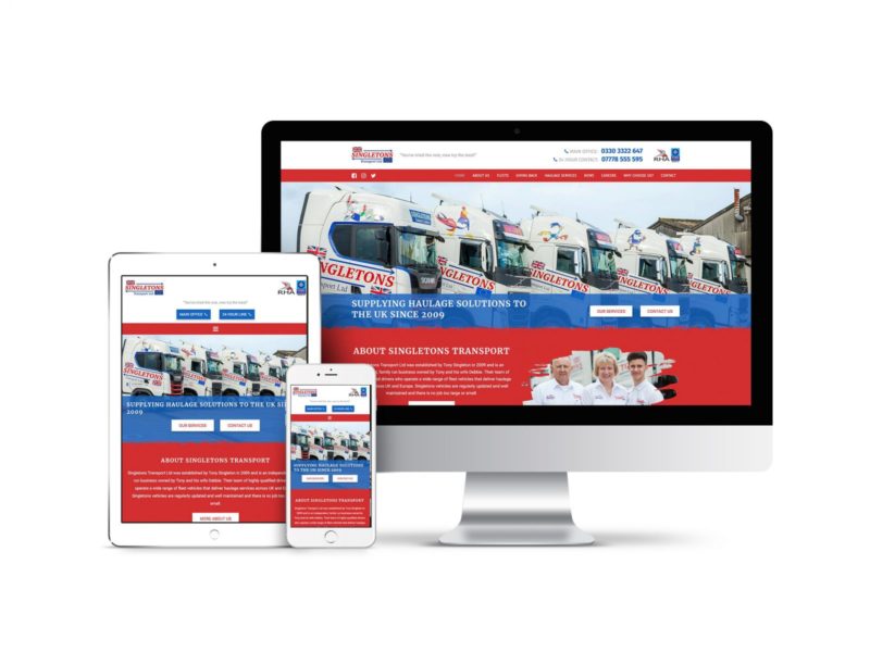 Website Design for Singletons Transport Ltd