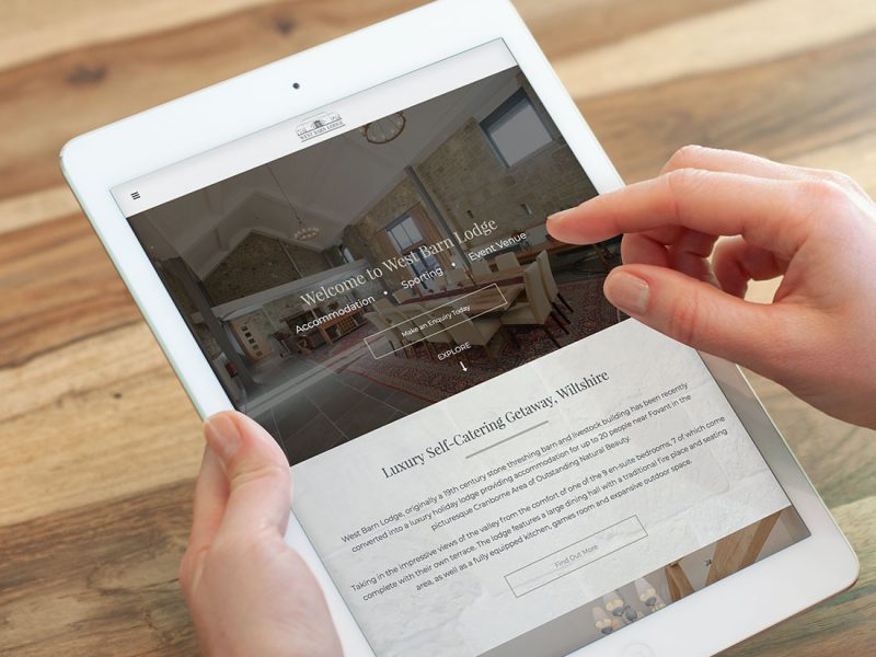 Website design for West Barn Lodge
