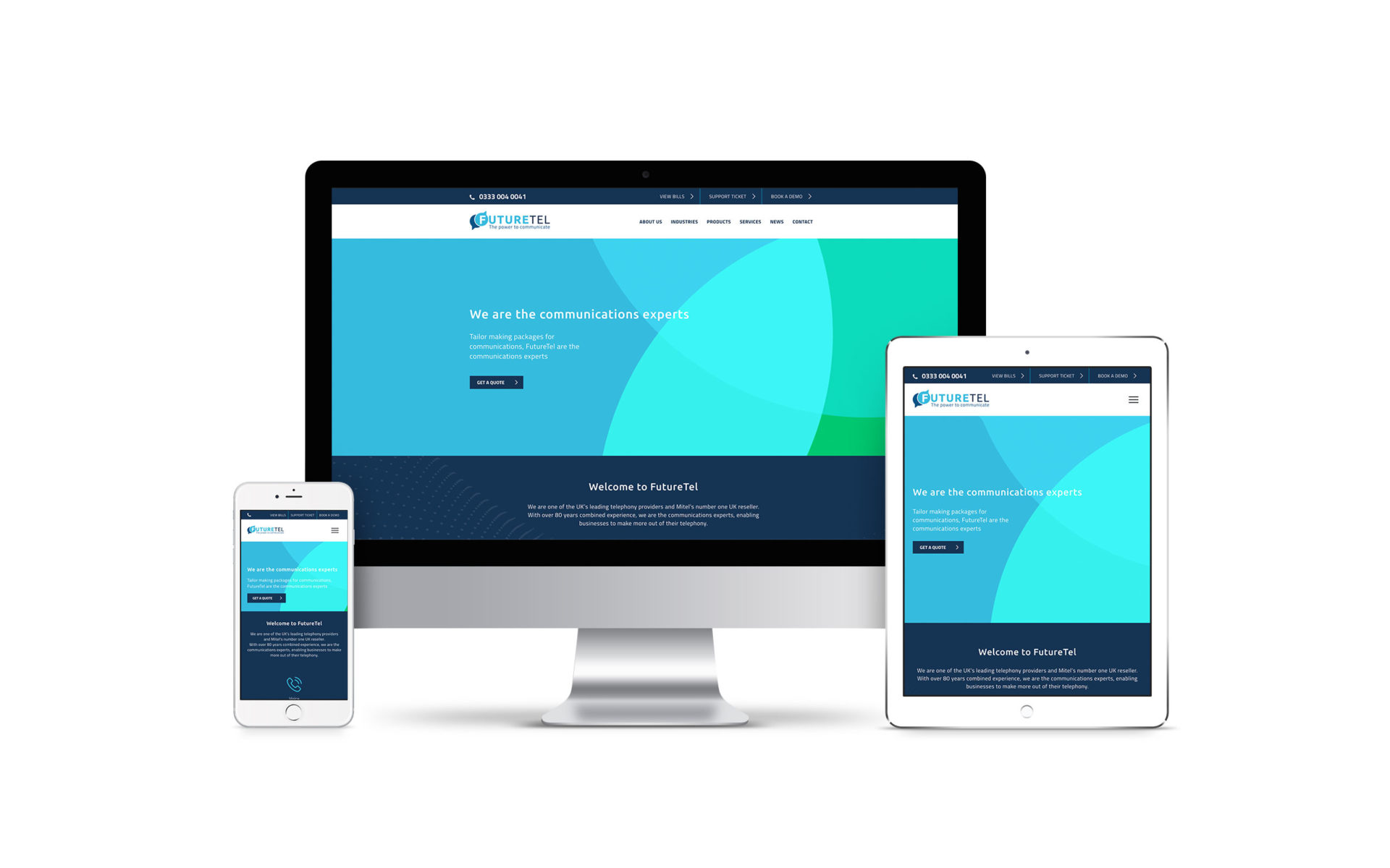 futuretel telecommunications website design