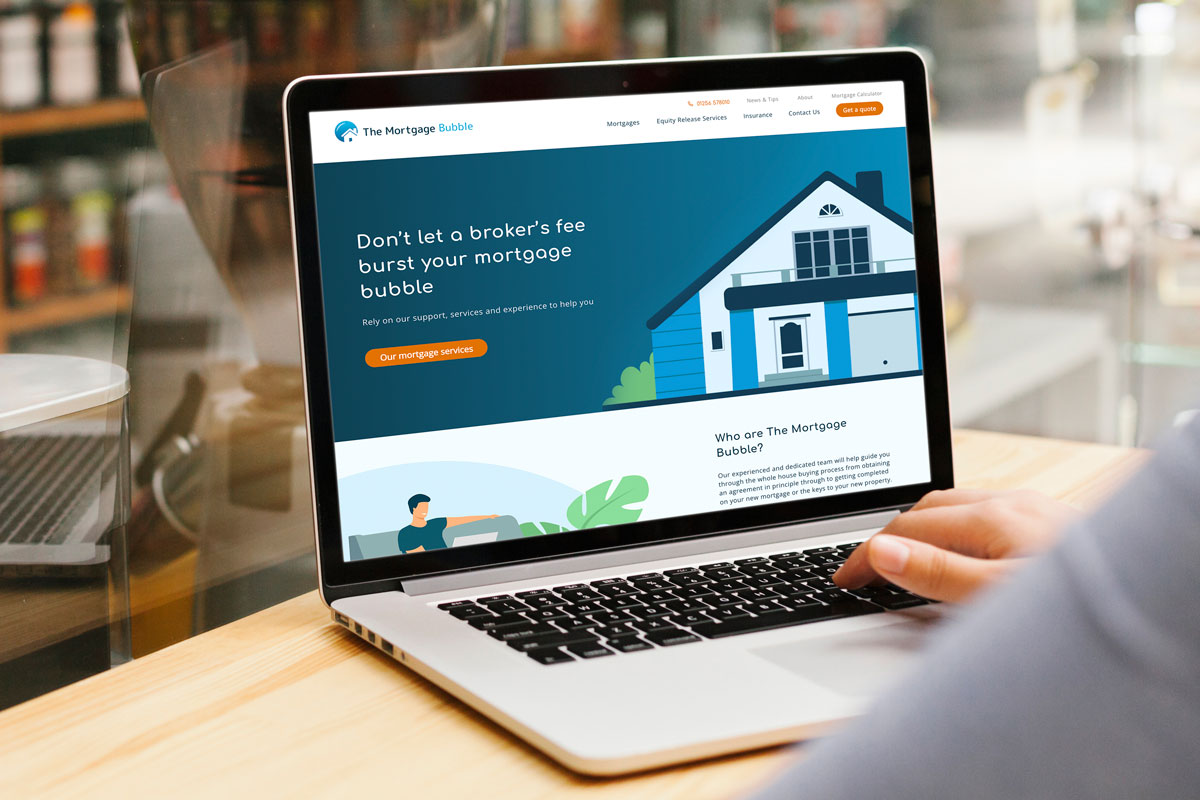 mortgage bubble website design