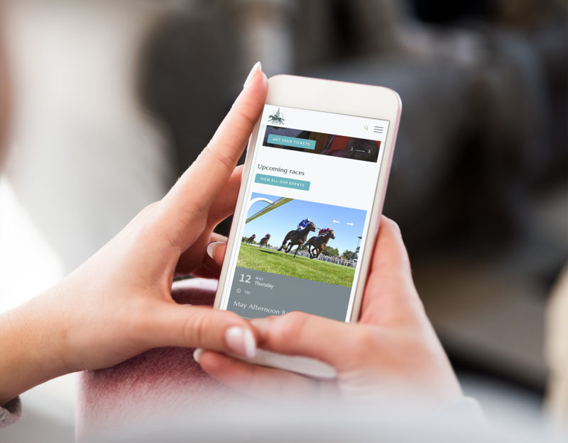Salisbury Racecourse website design iphone