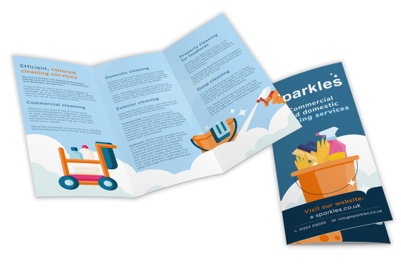 sparkles tri-fold brochure