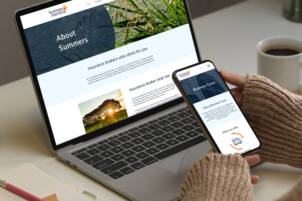 summers insurance website design